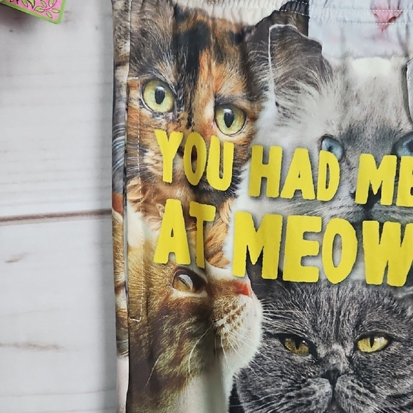 Brief Insanity You Had Me At Meow Cat Lover's Delight Pajama Pants Small - Picture 7 of 13